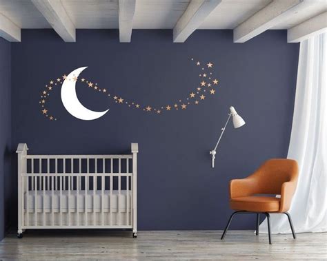 moon stars wall decals|moon and stars decorations.